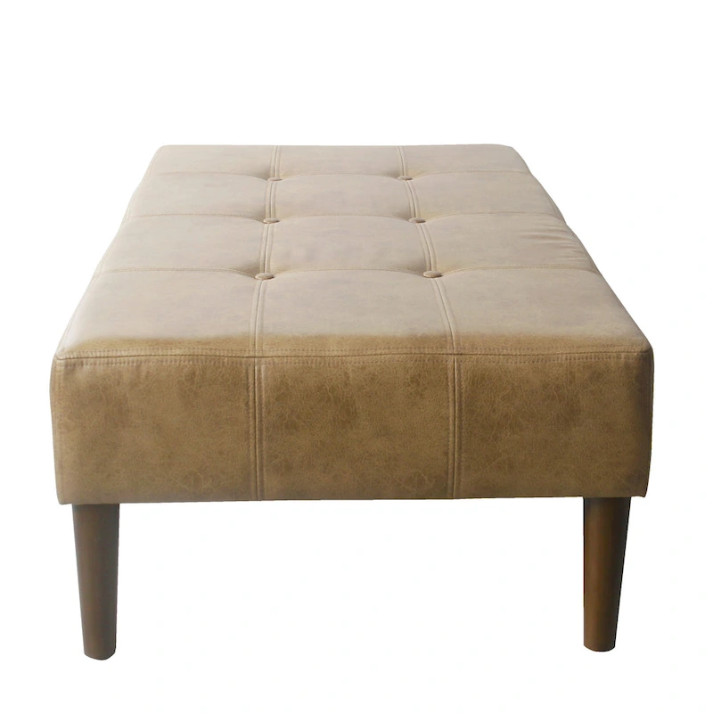 HomePop Tufted Coffee Table Ottoman - Full Leather