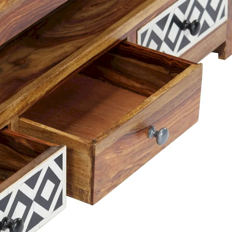 vidaXL TV Stand 47.2x11.8x15.7 Solid Wood Sheesham