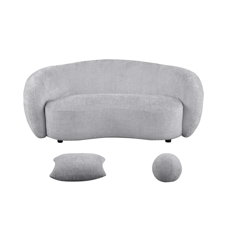 Best Quality 2pc Teddy Fabric Sofa & Loveseat