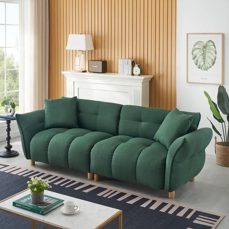 Upholstered 3-seater Sofa with Matching Pillows