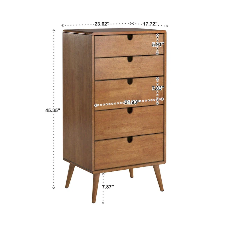Clark Oak Finish 5-drawer Chest by iNSPIRE Q Modern