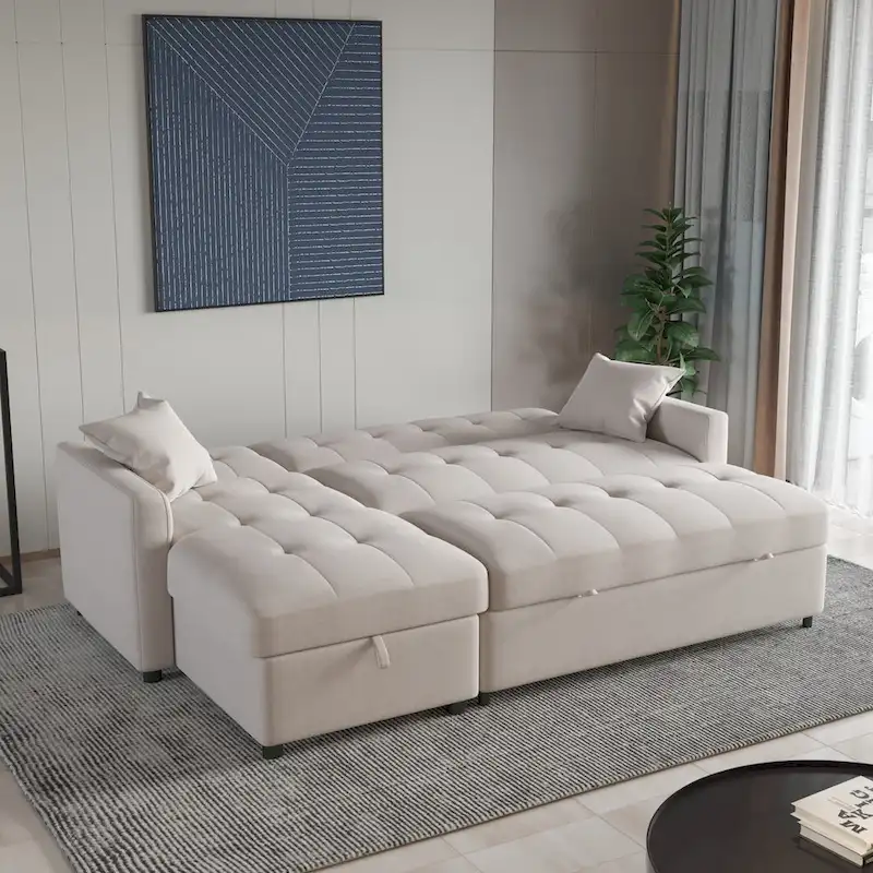 82 Wide Reversible Sleeper Sofa & Chaise