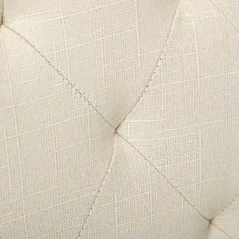 Fabric Upholstery High Back Tufted Parson Dining Chairs and Black Legs Set of 2