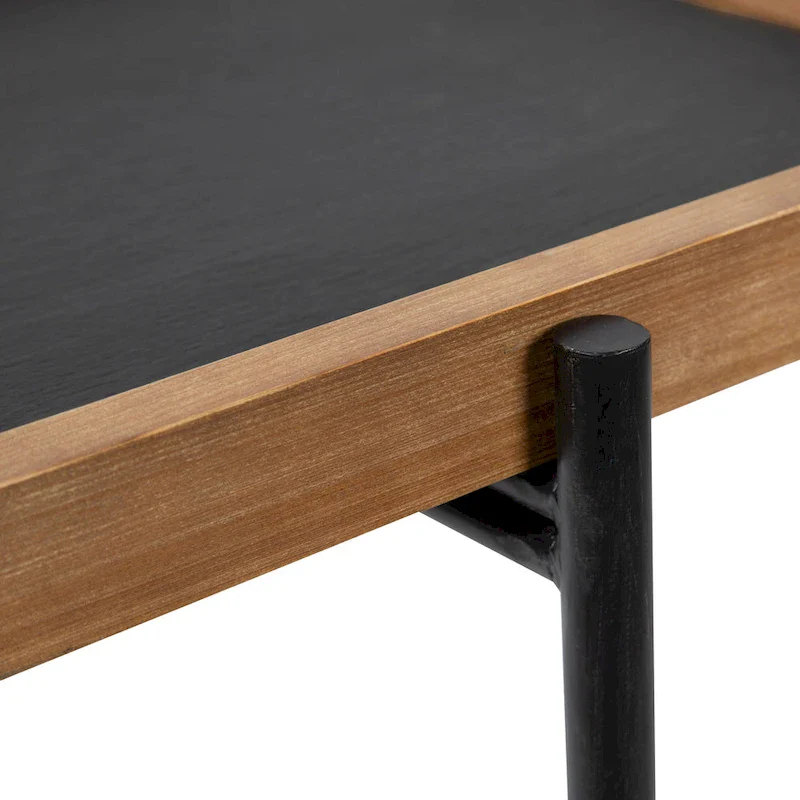 Kate and Laurel Macabe Wood and Iron Accent Table - 19.75x13.5x23.25