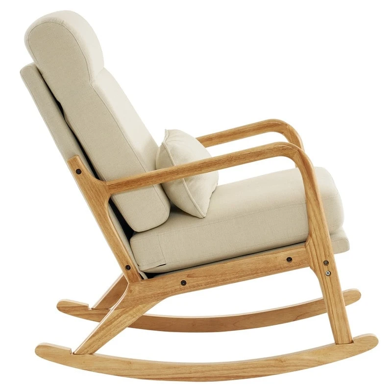 39.37 W High-Back Dual-Use Upholstered Rocking Chair/Accent Chair