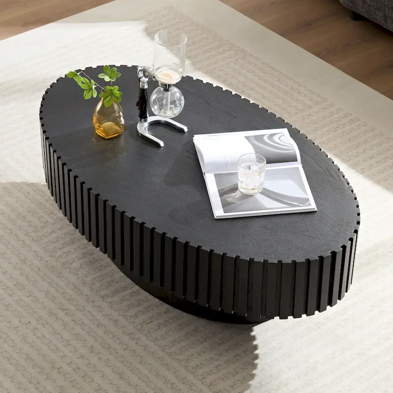 Modern Handcraft Drum Coffee Table