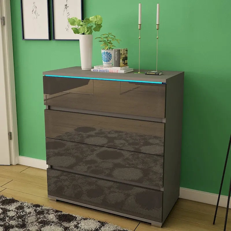Strick & Bolton Cyrena Glossy Modern Dresser