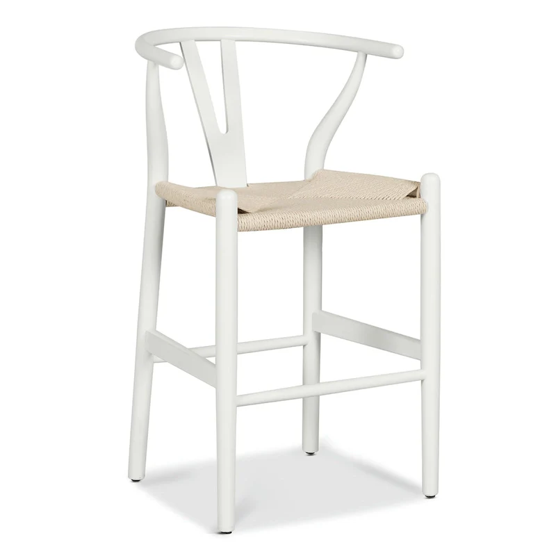 Weave 23.5 Seat Height Counter Stool - Solid Wood with Woven Seat