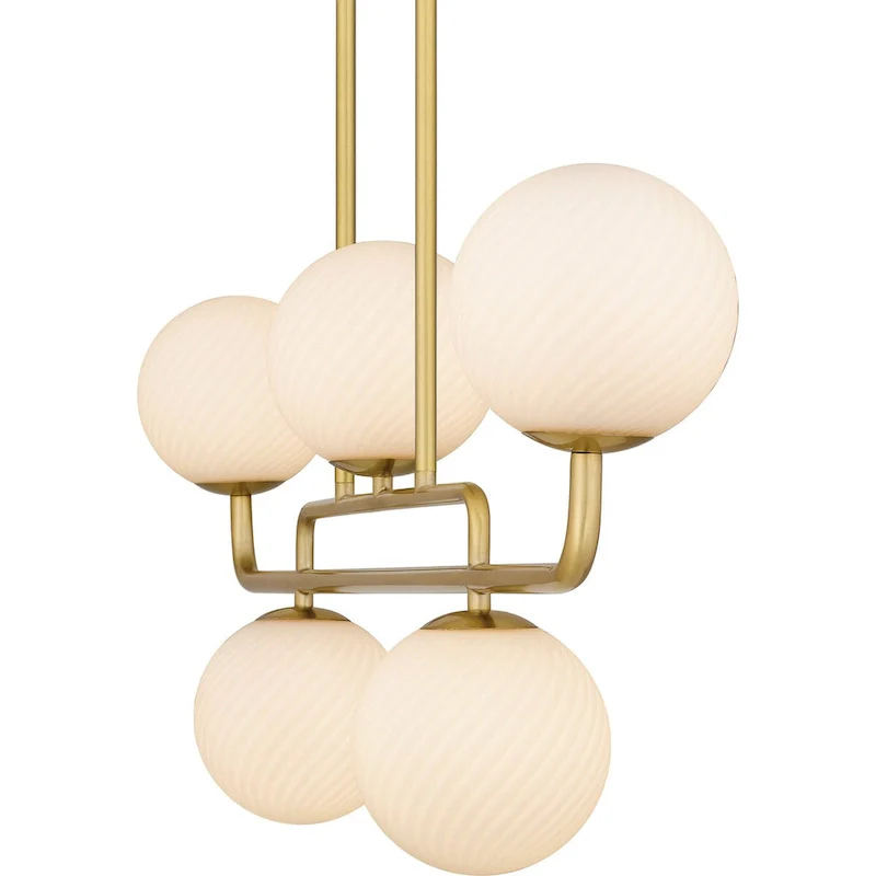 Regis 5-Light Brushed Gold Island Light