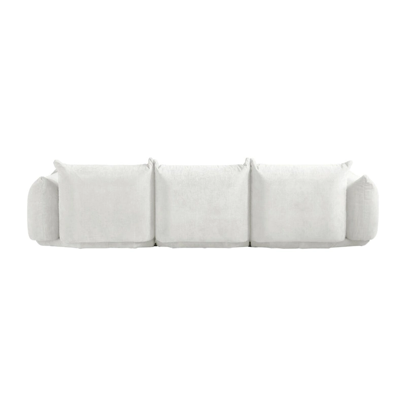Modern Comfy 3 Seater Couch, Chenille Sectional Sofa 3 Seats Modular Couches with Thick Cushion
