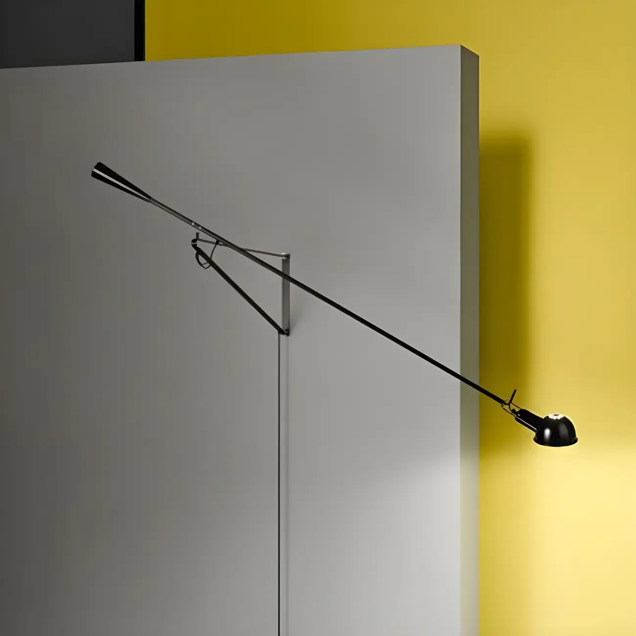 Postmodern Metal Long Swing Arm Wall Light