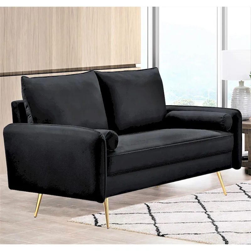 Villeda 70W Polyester Square Arms Sofa