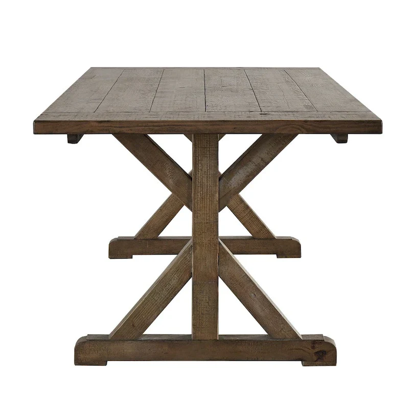 Paloma Rustic Reclaimed Wood Trestle Farm Table by