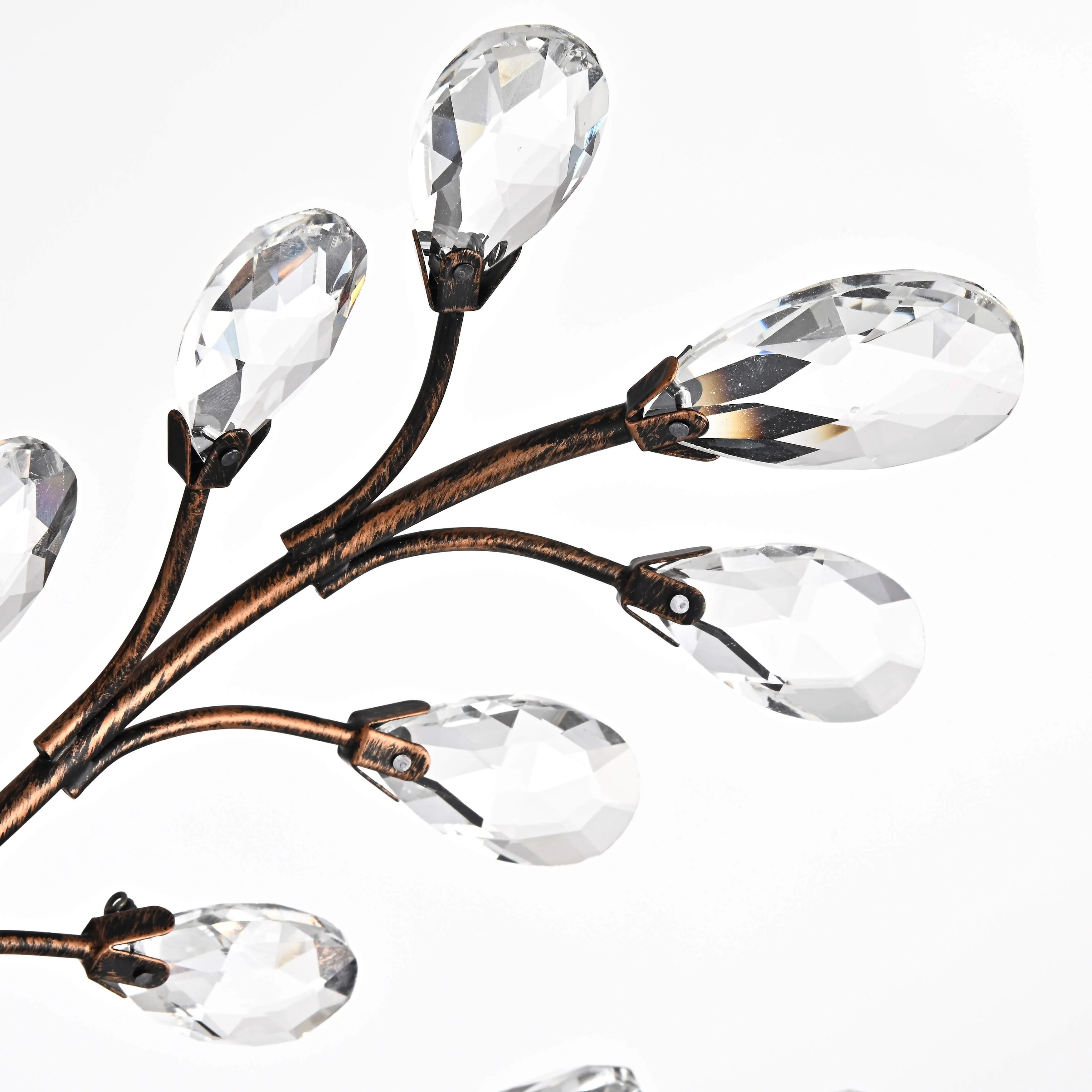 Holly 4-light Crystal Leaves Flush Mount