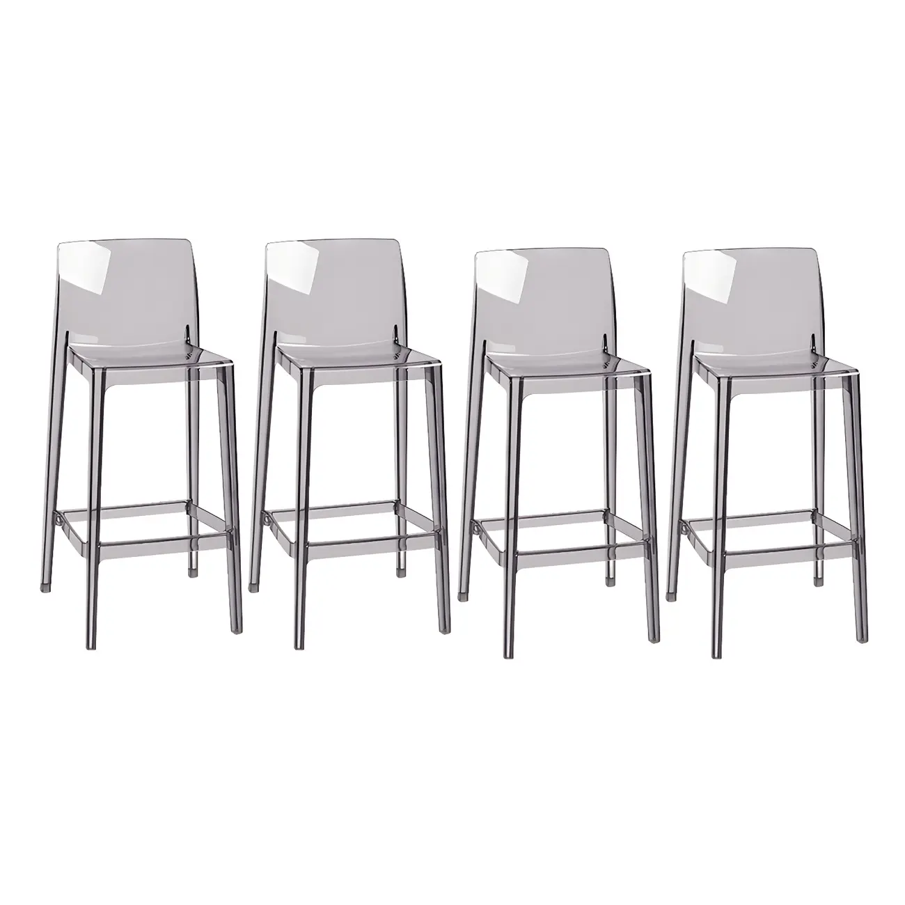 Modern Acrylic Transparent Stylish Rectangle Bar Stool