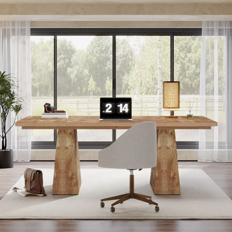 63 Inches Modern Executive Office Desk Large Computer Conference Table