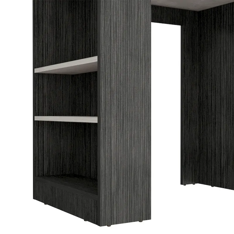 Kitchen Island Doyle, Kitchen, Concrete Gray / Ibiza Marble,High quality and durable