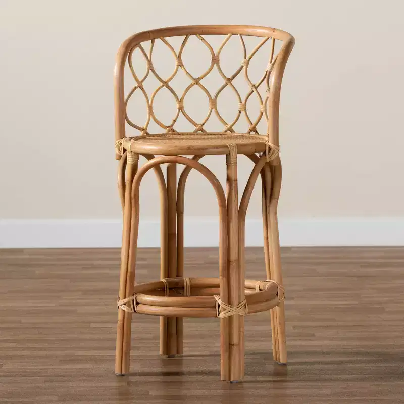 Diana Rattan Counter Height Barstool Natural - bali & pari