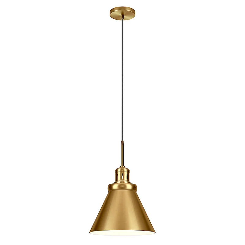 Zeno 12  Wide Pendant with Metal Shade