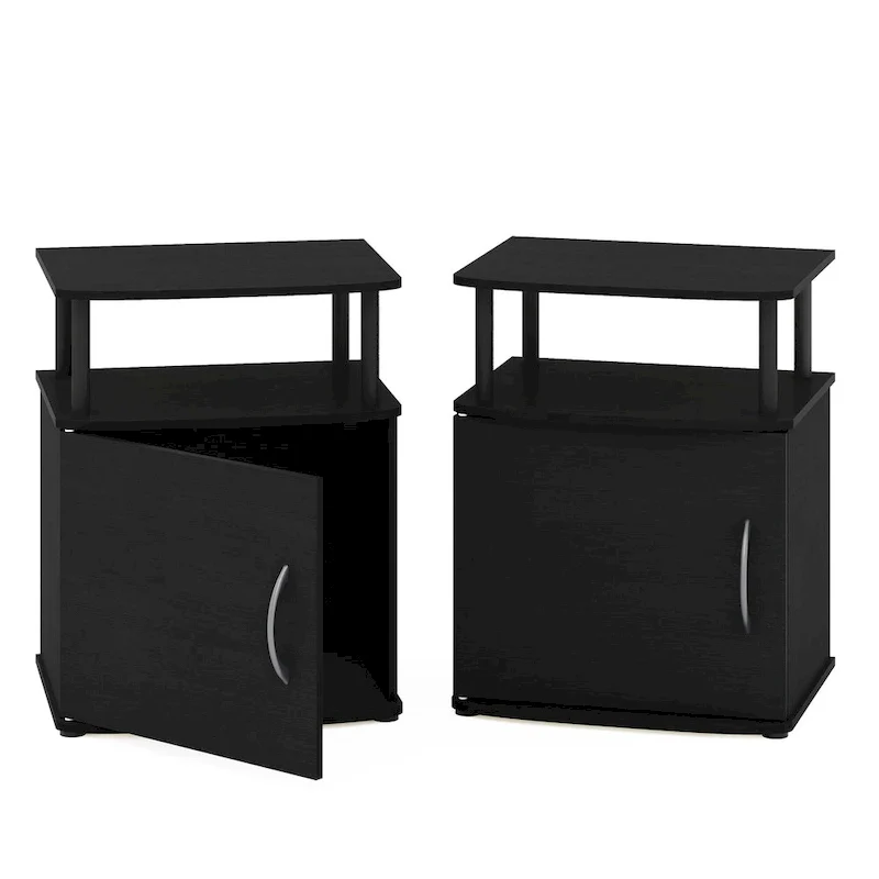 Porch & Den Mangin Black Utility Design Storage End Table
