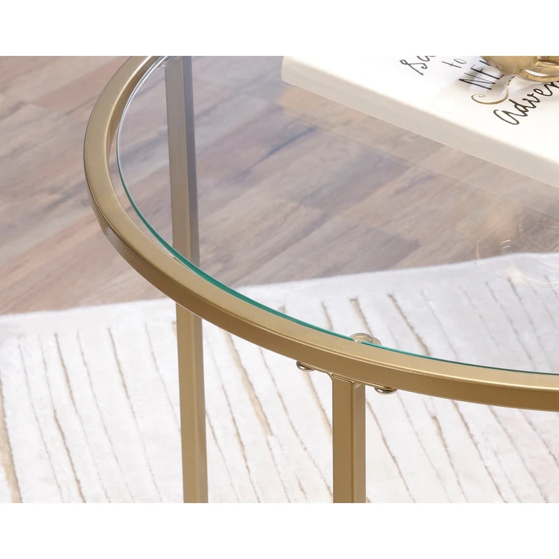 Int Lux Side Table Round Satin Gold