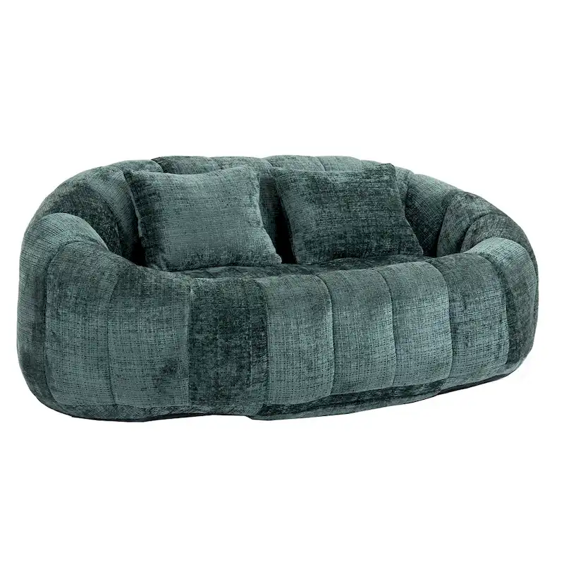 Emerald Modern 59 Chenille Loveseat Chaise Lounge Chair