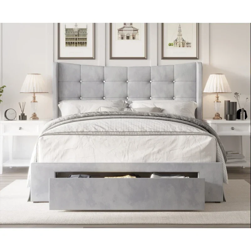 Bennett Tufted Upholstered Storage Panel Bed