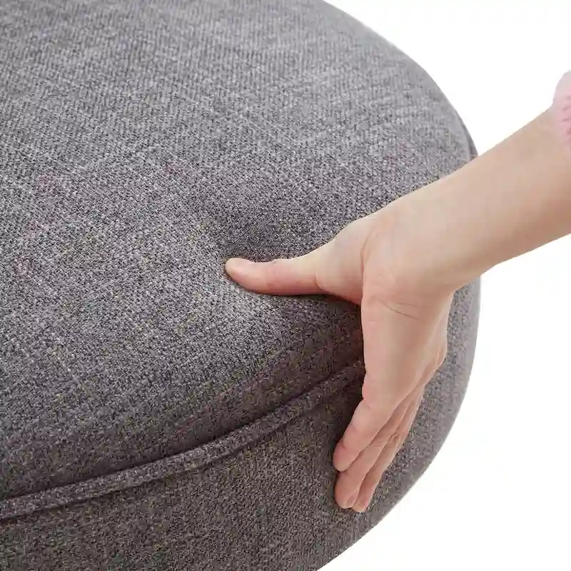 Office Chair with Wheels, Adjustable Height, Linen Fabric Upholstered Computer Desk Chair Swivel