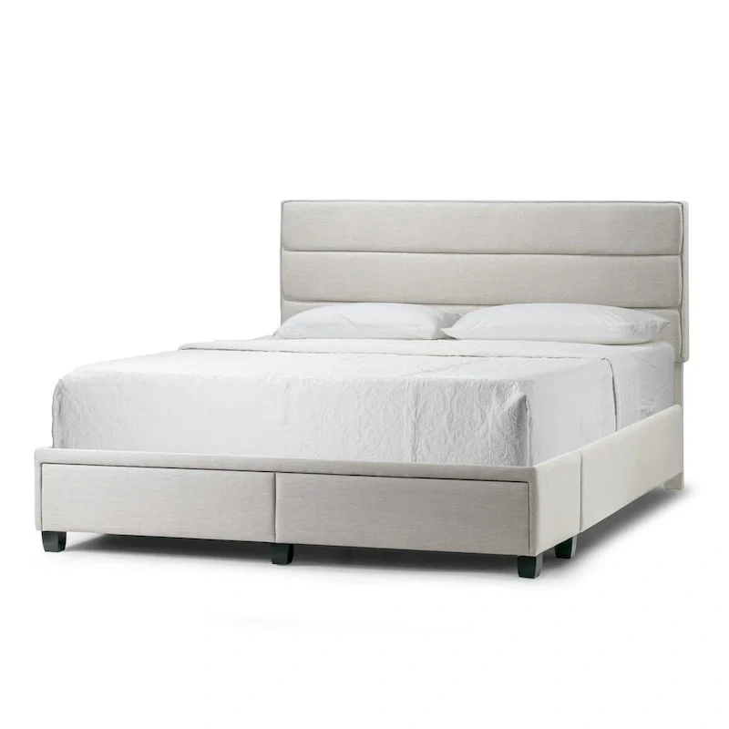 Beige Fabric Bed Captain