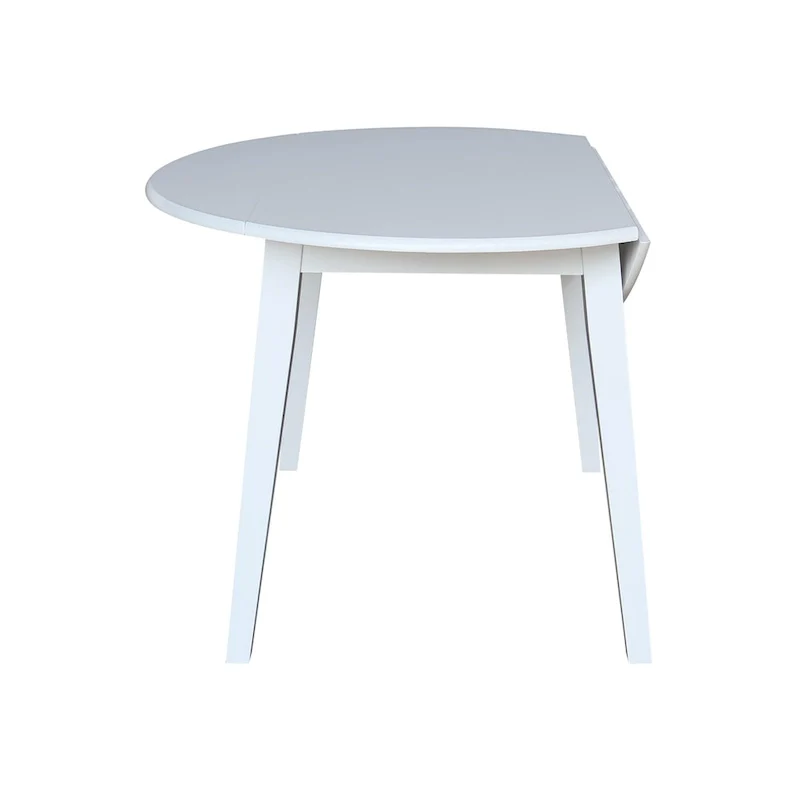 42 in. Solid Wood Round Dual Drop Leaf Table