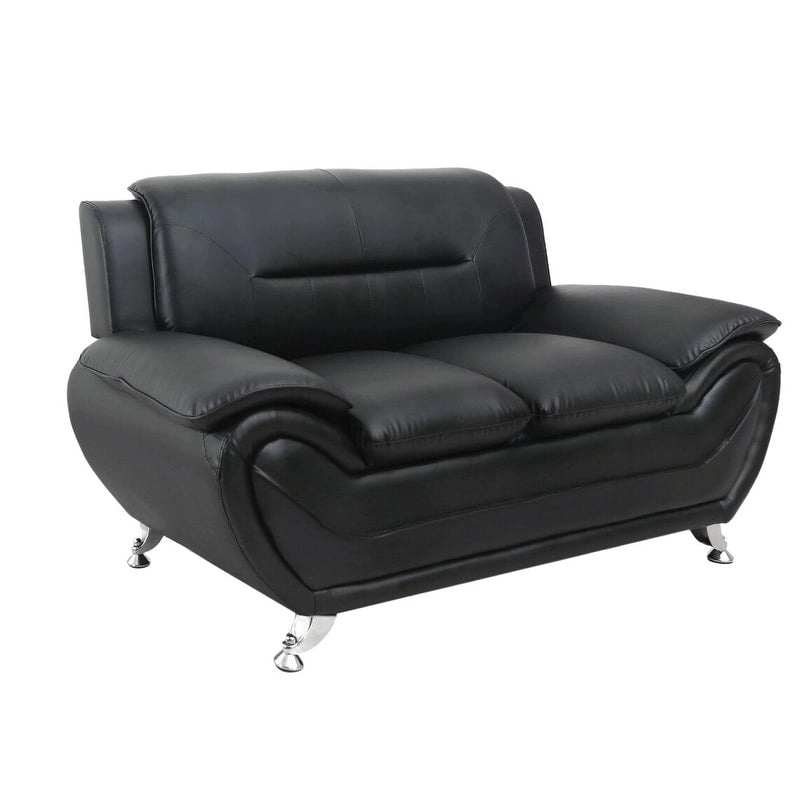 Michael Segura Bonded Leather Upholstered Loveseat - N/A