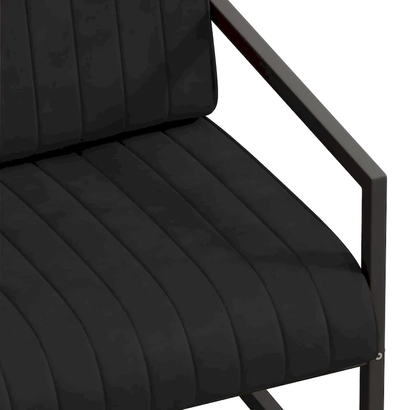 PU Leather Feature Armchair with Thick Padded Backrest