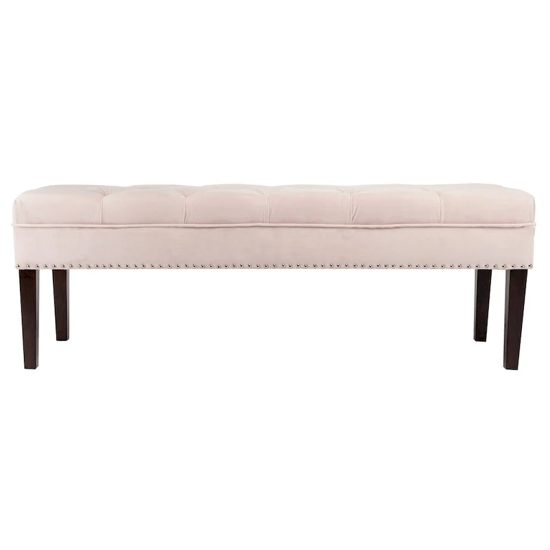 Mid Century Modern Tufted Upholstered Living Room Bench