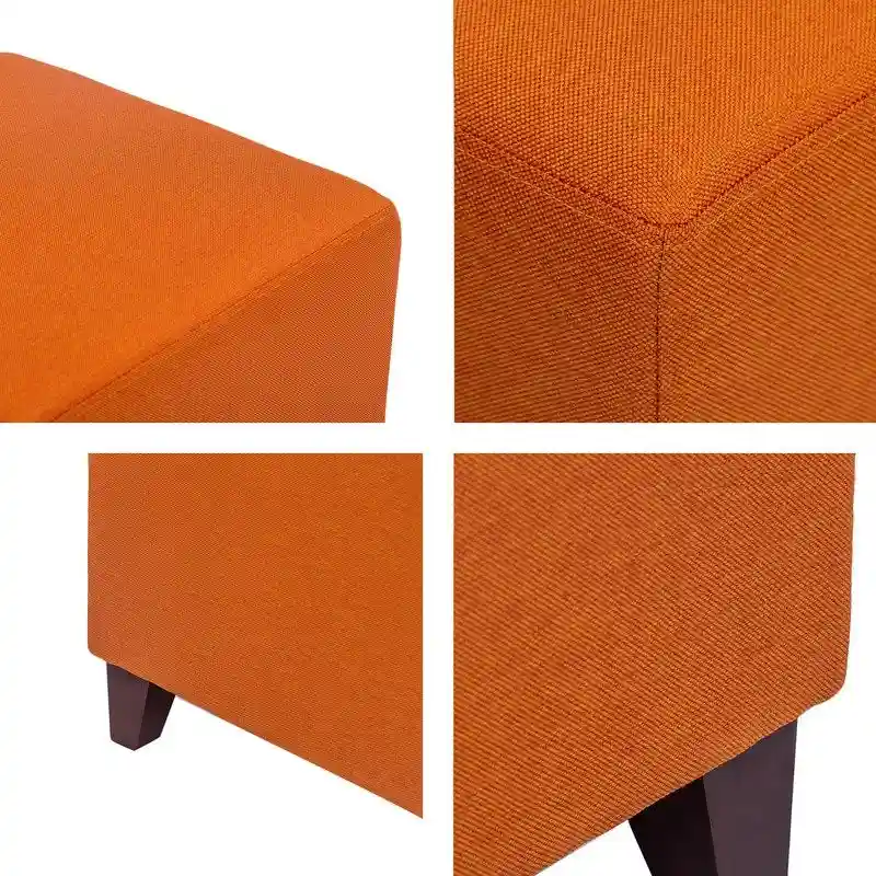 Adeco Simple British Style Passionate Cube Ottoman Footstool