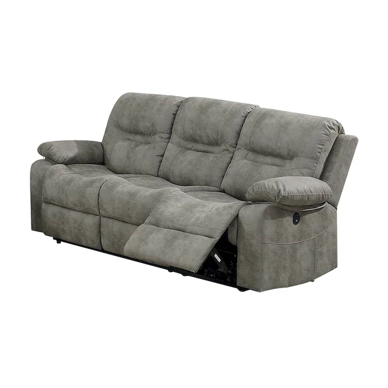 Breathable Leatherette Power Sofa