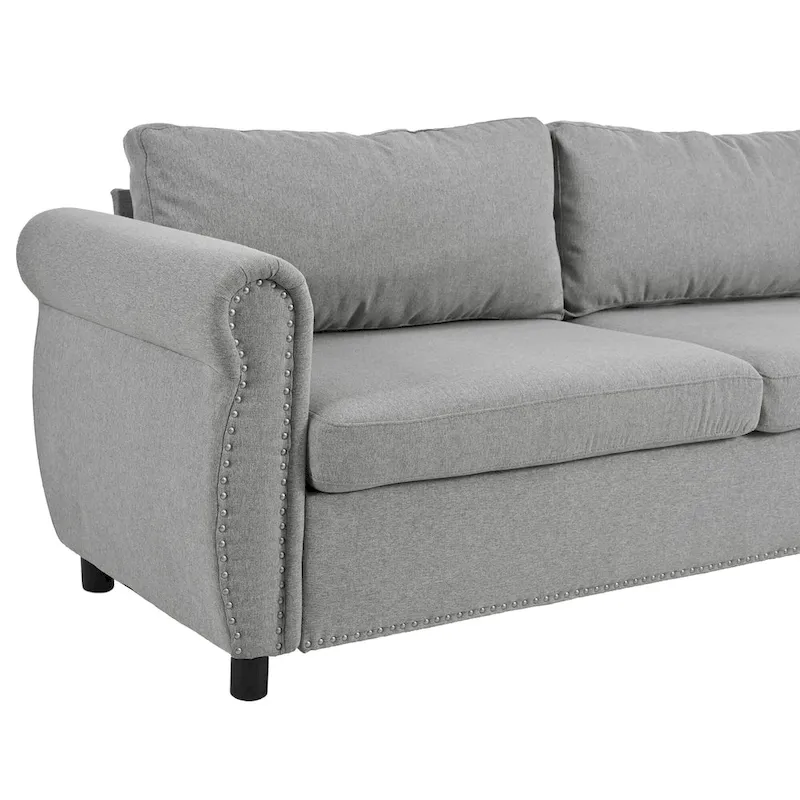 80.7 Pull-Out Sleeper Sofa Bed with Foam Mattress