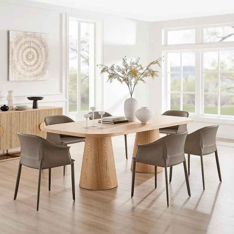 Callie Recycled Leather Dining Arm Chair