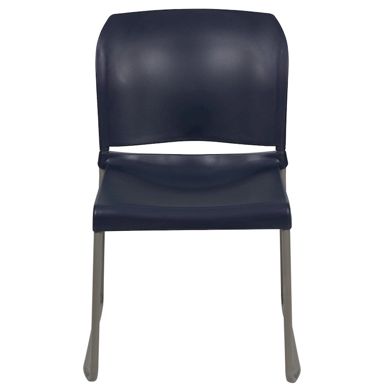 880 lb. Capacity Full Back Contoured Stack Chair with Powder Coated Sled Base