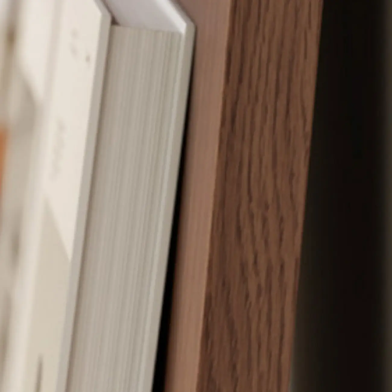 Unique Arched Closed Back Wood Wall Unit Bookcase