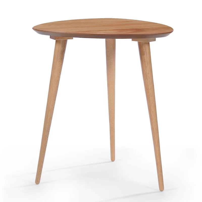 Mid-Century Wood End Table - 20 L x 20 W x 22.75H