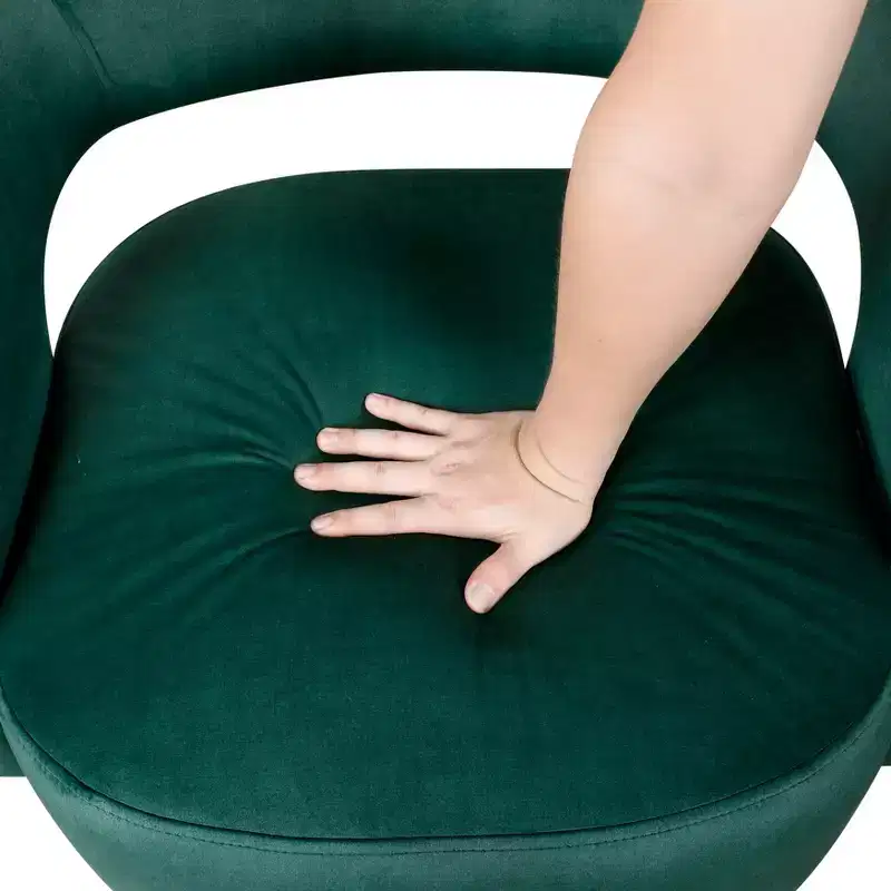 Velvet Swivel Accent Chair, 1-Seat