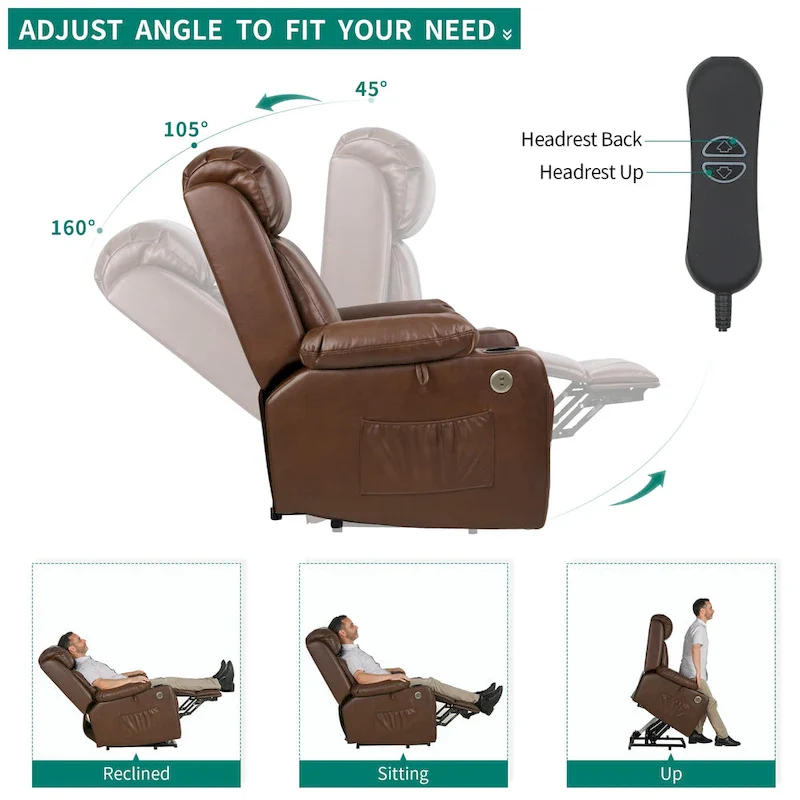 Moasis PU Massage Reclining Chair