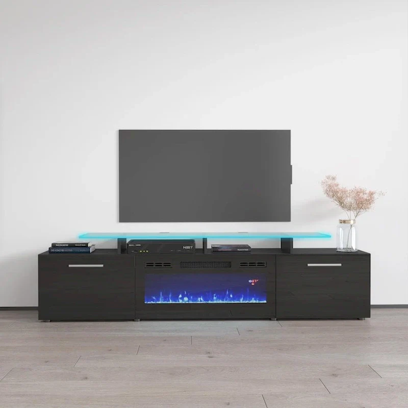 Rova EF Electric Fireplace Modern 75 TV Stand