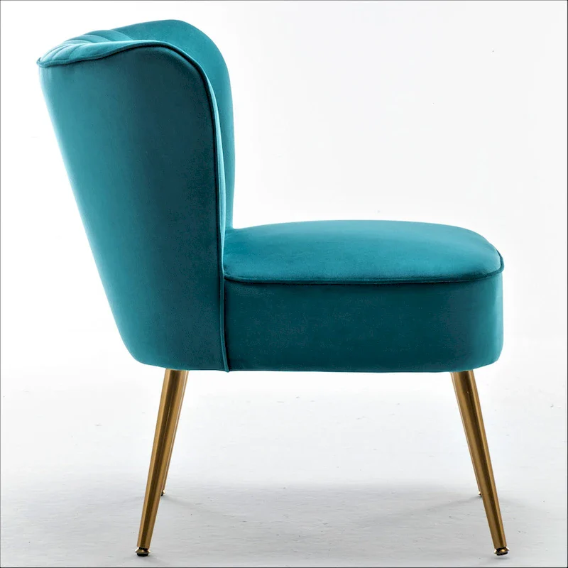 Sauter 23.2 Wide Mid-Century Modern Microfiber Accent Chair with Metal Leg