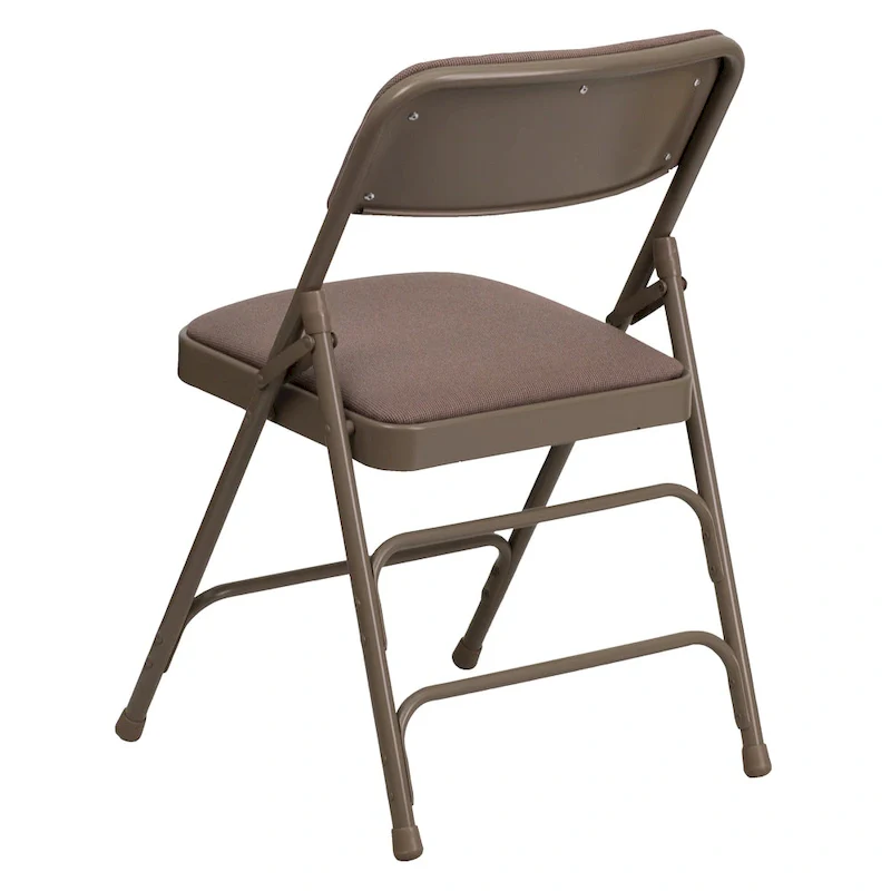 4 Pack Curved Triple Braced & Double Hinged Metal Folding Chair