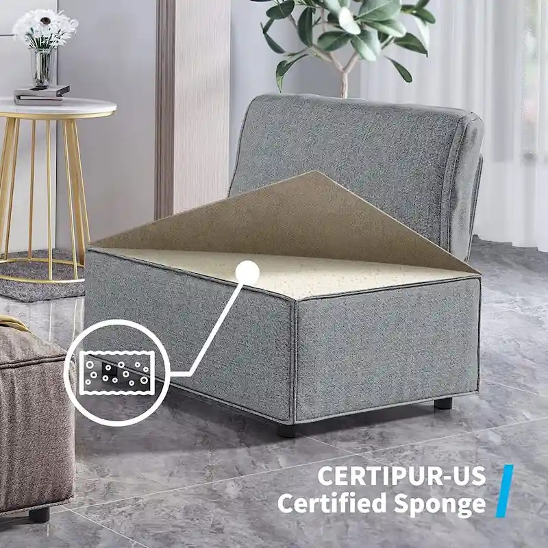 Mixoy Convertible Modular Sleeper Couch with Ottoman
