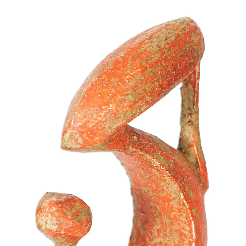 Novica Handmade Tender Bond Wood Sculpture