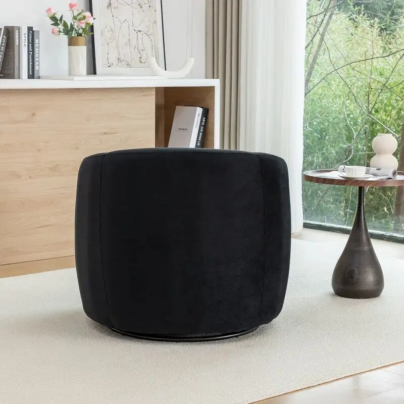 SEYNAR Modern Glam Velvet Upholstered 360 Degree Swivel Accent Armchair