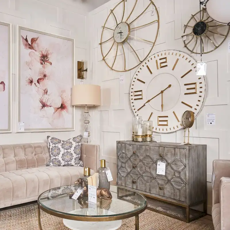 Genevieve I Gray Fir Veneer w/ Iron Frame & 3 Drawer Accent Cabinet - 39.0L x 15.7W x 30.9H