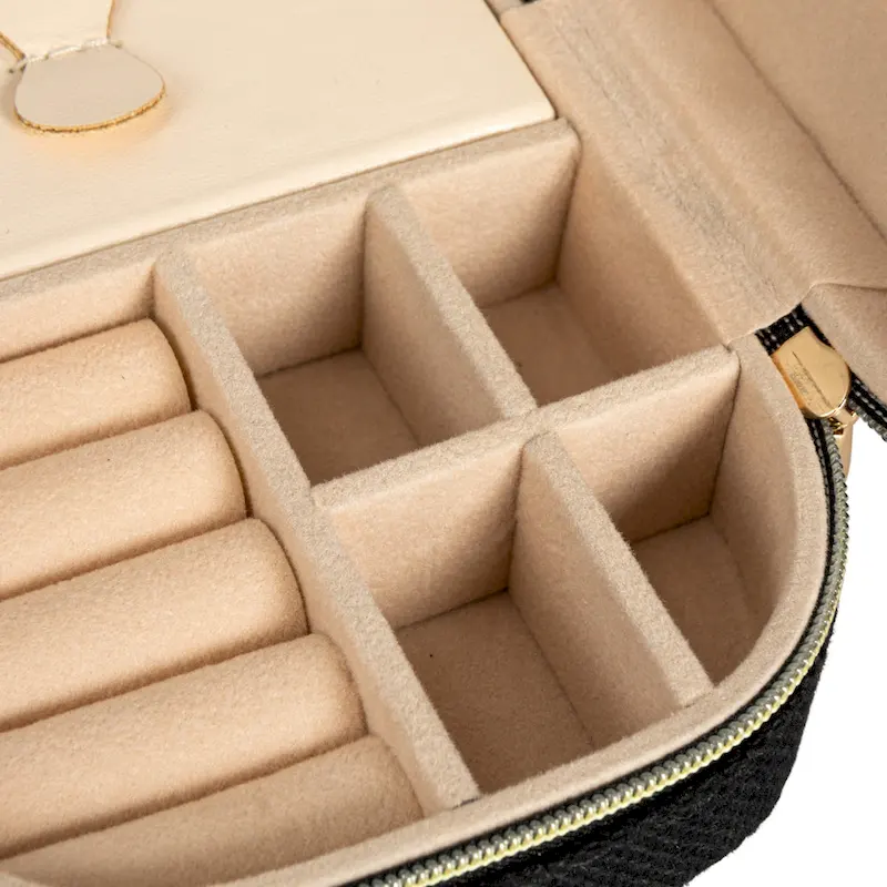 Household Essentials Fabric Travel Jewelry Organizer Box - 5.0 L x 3.8 W x 2.0 H